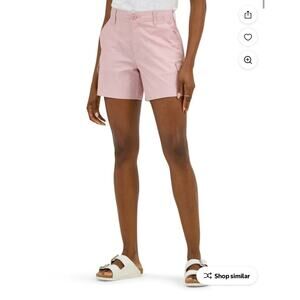 Lee Women's Comfort Waist 5" Cargo Short, Size 20 Soft Mauve Cotton Blend NWT